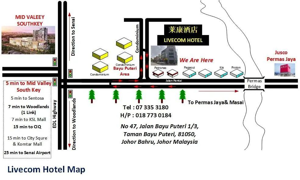 Livecom Hotel Johor Bahru Malezya